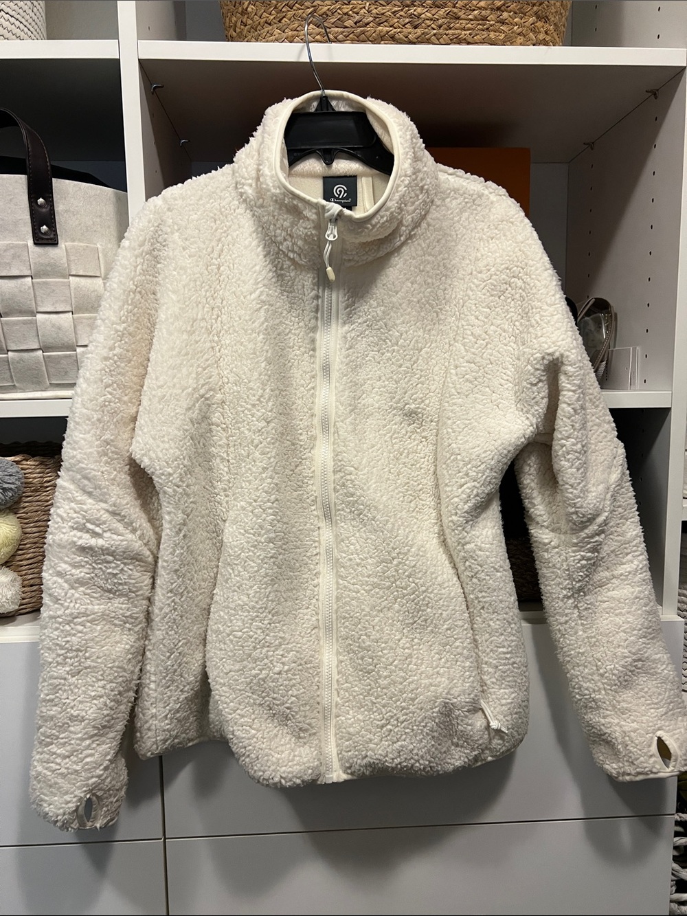 Champion Cream Sherpa Full-Zip Teddy Jacket